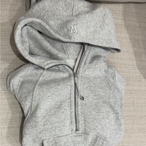 Lulu Heathered Grey Half-Zip Scuba